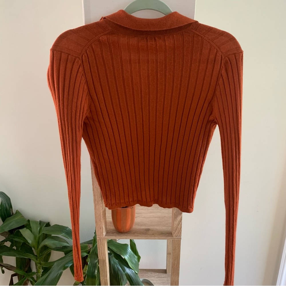 J Crew 100% merino wool sweater, size XS, burnt orange - Picture 3 of 6